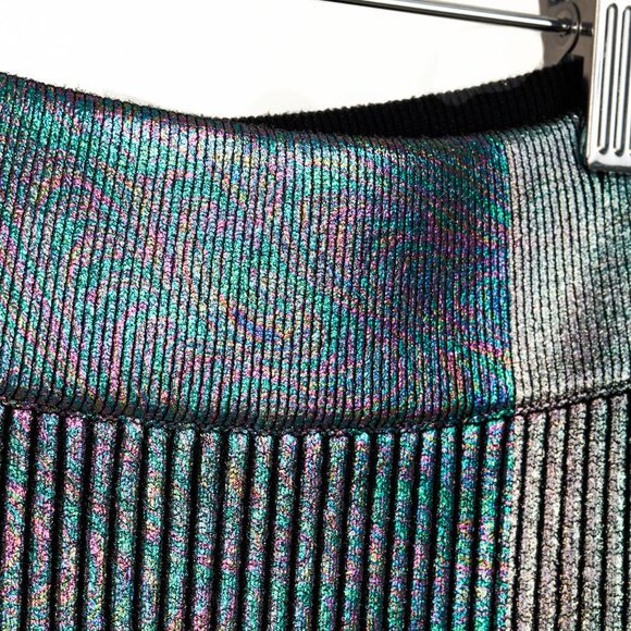 Christopher Kane AW/17 Runway Multicoloured Metallic Pleated Maxi Skirt - Picture 6 of 13